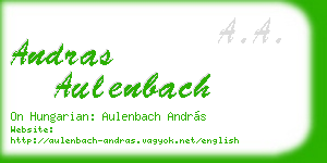 andras aulenbach business card